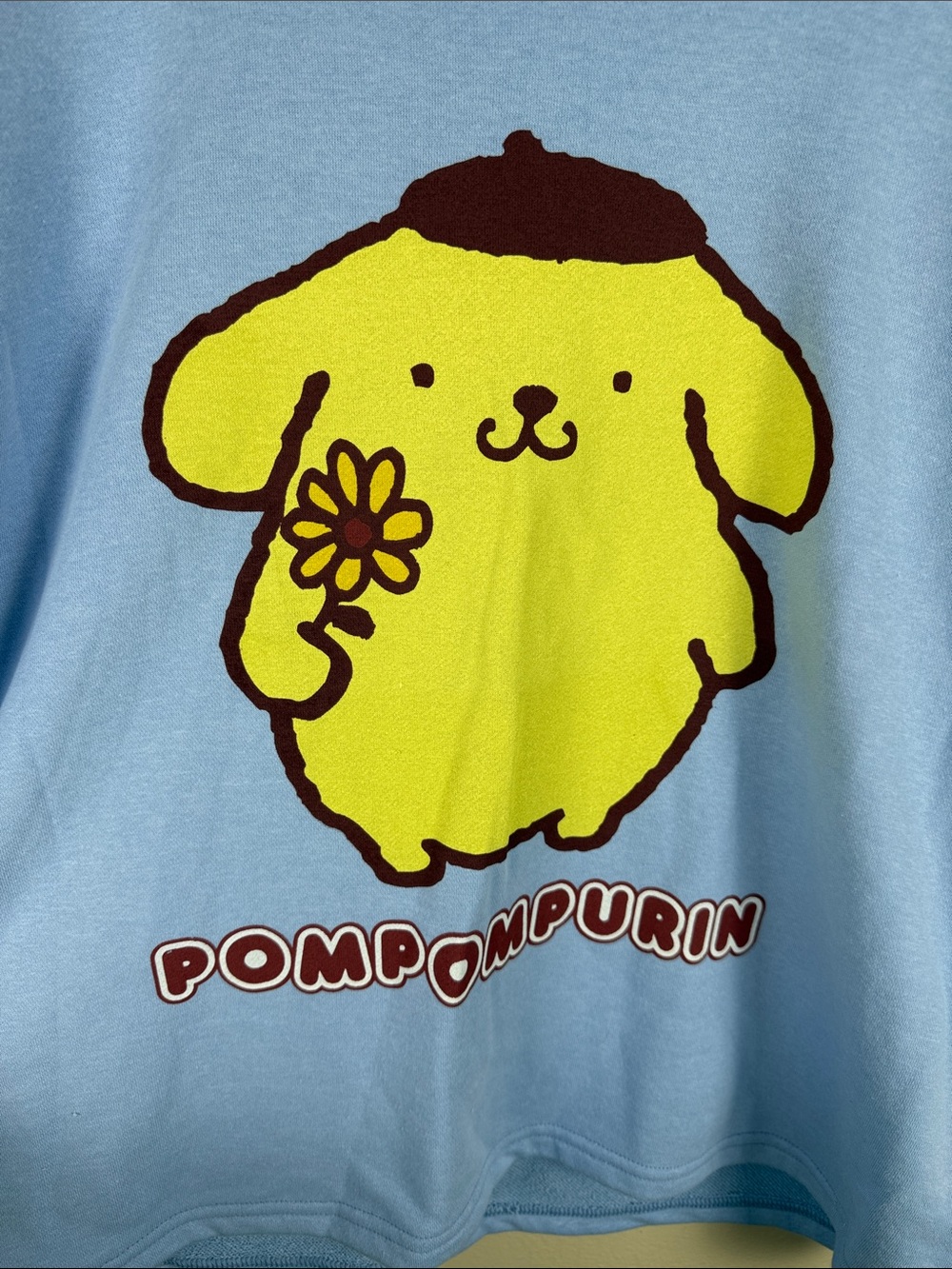 Sanrio Pompompurin Blue Sweatshirt with Yellow Graphic. NEW XL - Picture 2 of 8